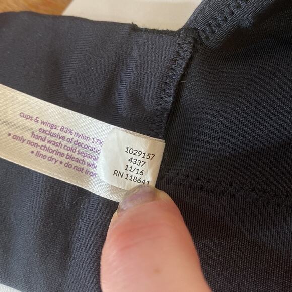 Cacique Black Invisible Backsmoother Lightly Lined Balconette Bra 44DD - Picture 10 of 10